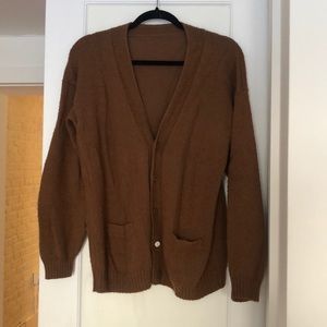 Oversized alpaca cardigan